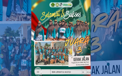 MA Al Urwatul Wutsqo Ikuti Lomba Gerak Jalan Kecamatan Diwek, Satu Regu Raih Juara 3